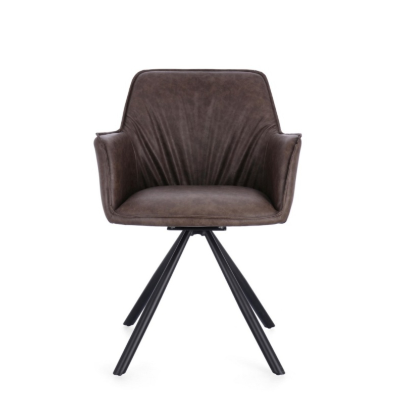 BREVAL D.BROWN SWIVEL CHAIR W-ARMRESTS