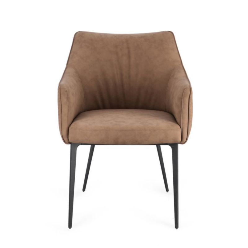 RUSSELL CAPPUCCINO CHAIR W-ARMREST