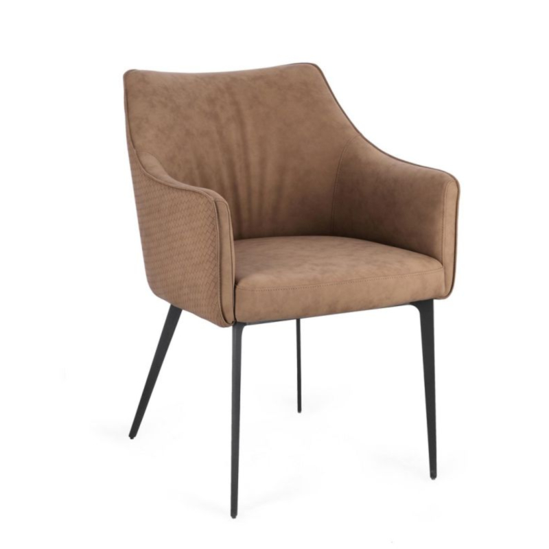 RUSSELL CAPPUCCINO CHAIR W-ARMREST