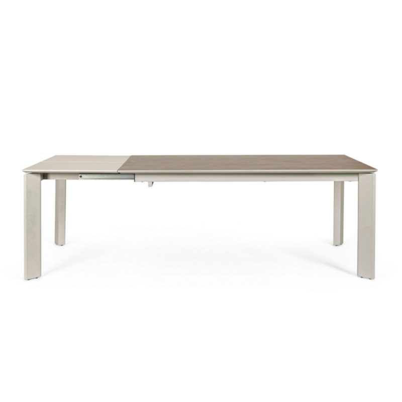 BRIVA GREY-TAUPE EX TABLE 160-220X90