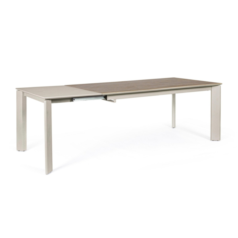 TABLE A-EXT GRIS-TAUPE BRIVA 160-220X90
