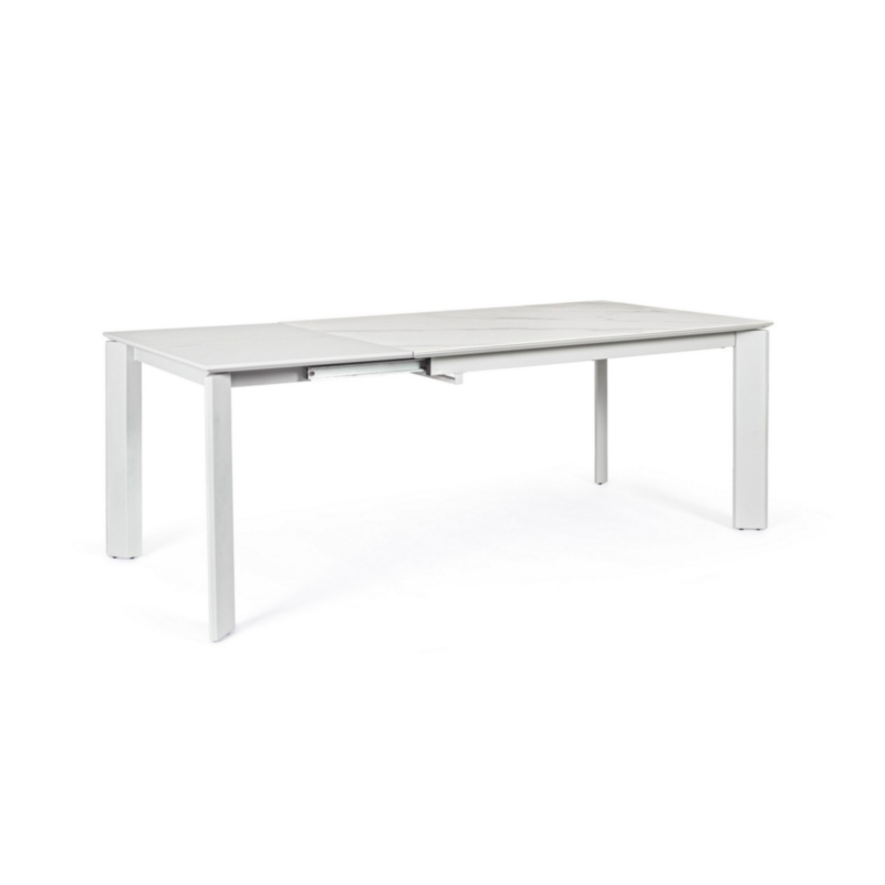 BRIVA WHITE-L GREY EX TABLE 140-200X90