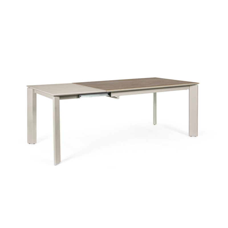 TABLE A-EX BRIVA GRIS-TAUPE 140-200X90