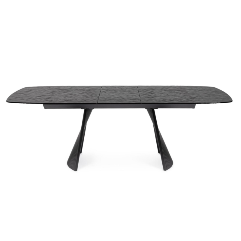TAVOLO ALL OLIVER VETRO 180-220X90