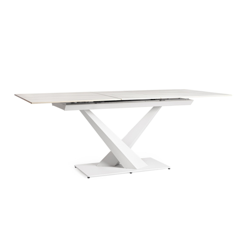 JOHANNES WHITE EXT TABLE 160-200X90