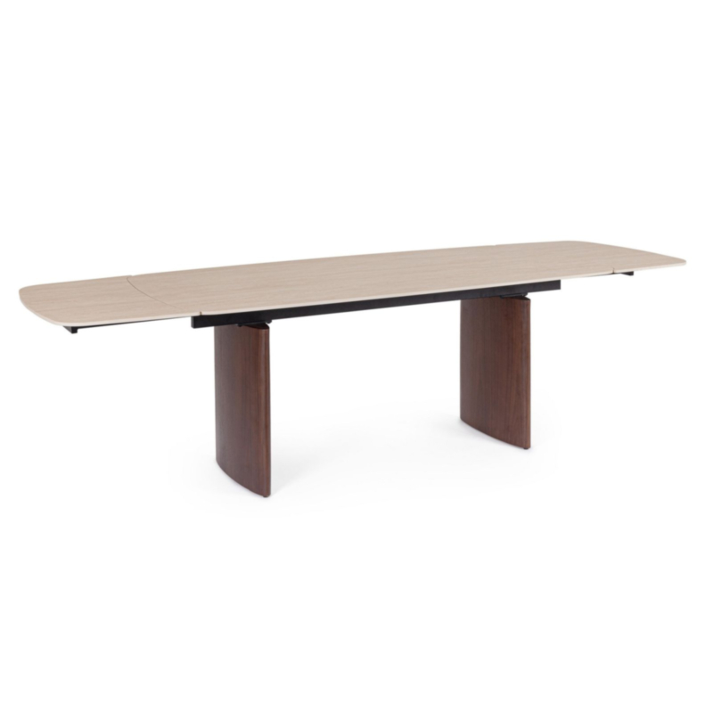TAVOLO ALL. MAILIS 180/260X90 NOCE/TRAV.