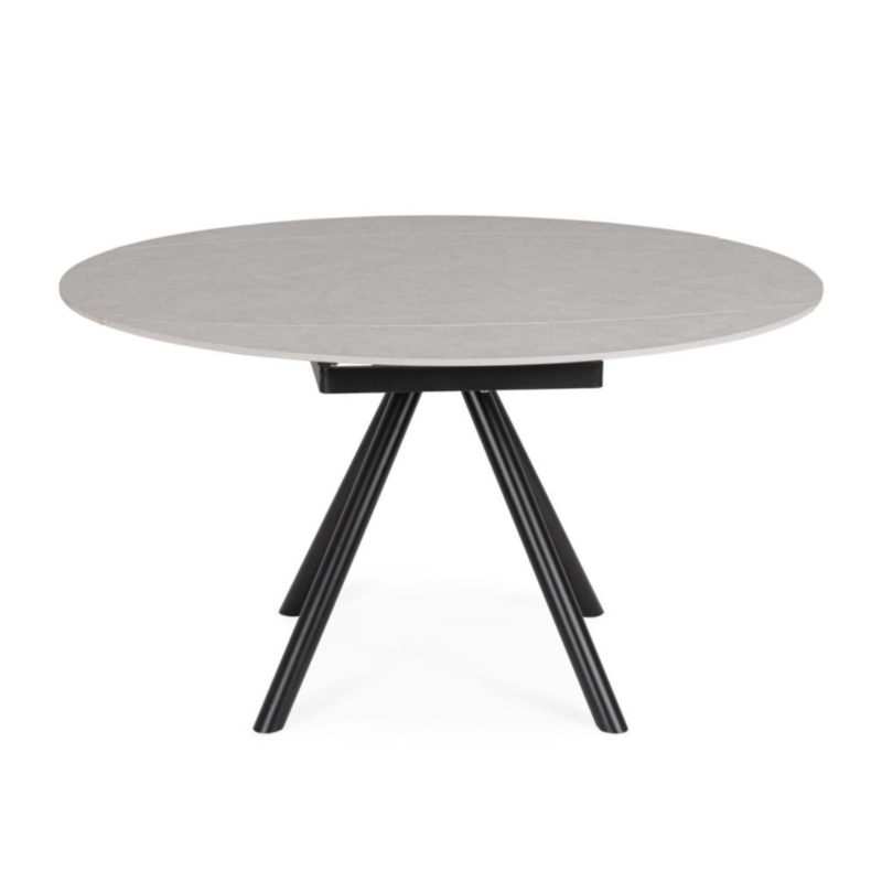TAVOLO ALL.RAUNI D87/135 NERO/GRIG.CHIAR