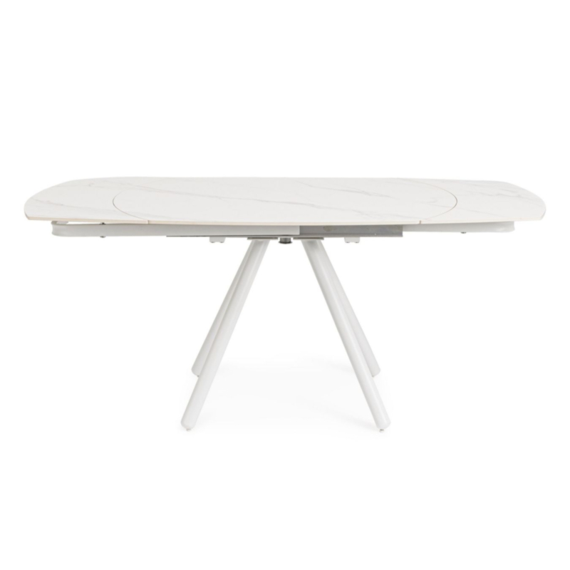 TAVOLO ALL.RAITA 119/178X89.4 BIANCO/BIA