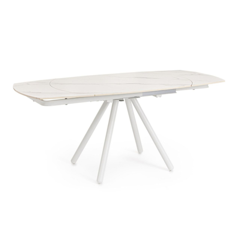 TAVOLO ALL.RAITA 119/178X89.4 BIANCO/BIA