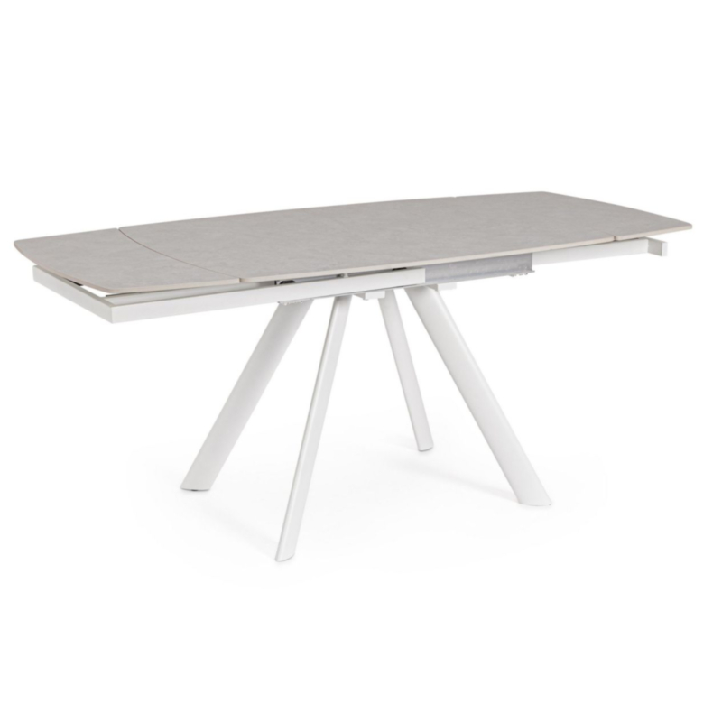 TAVOLO ALL.RAILI 119.5/180X85 BIANC/GR C