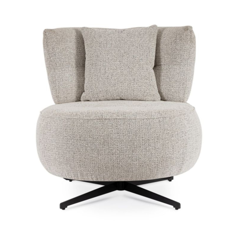 GONNIE GREY DOTTED ARMCHAIR