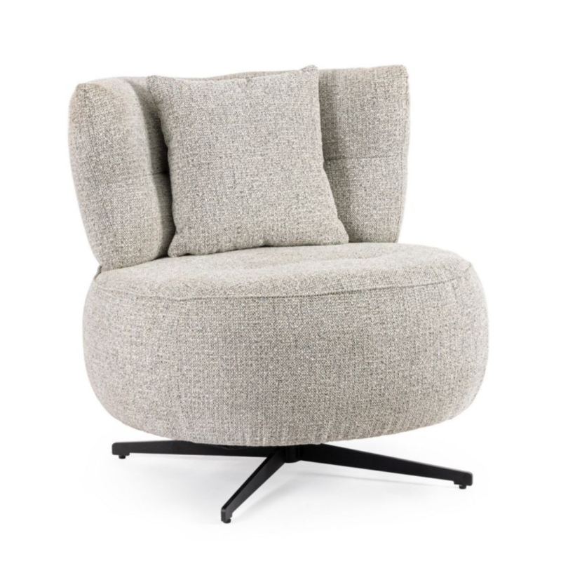 GONNIE GREY DOTTED ARMCHAIR