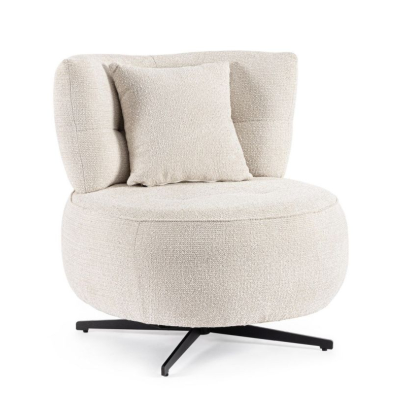 GONNIE ECRU DOTTED ARMCHAIR