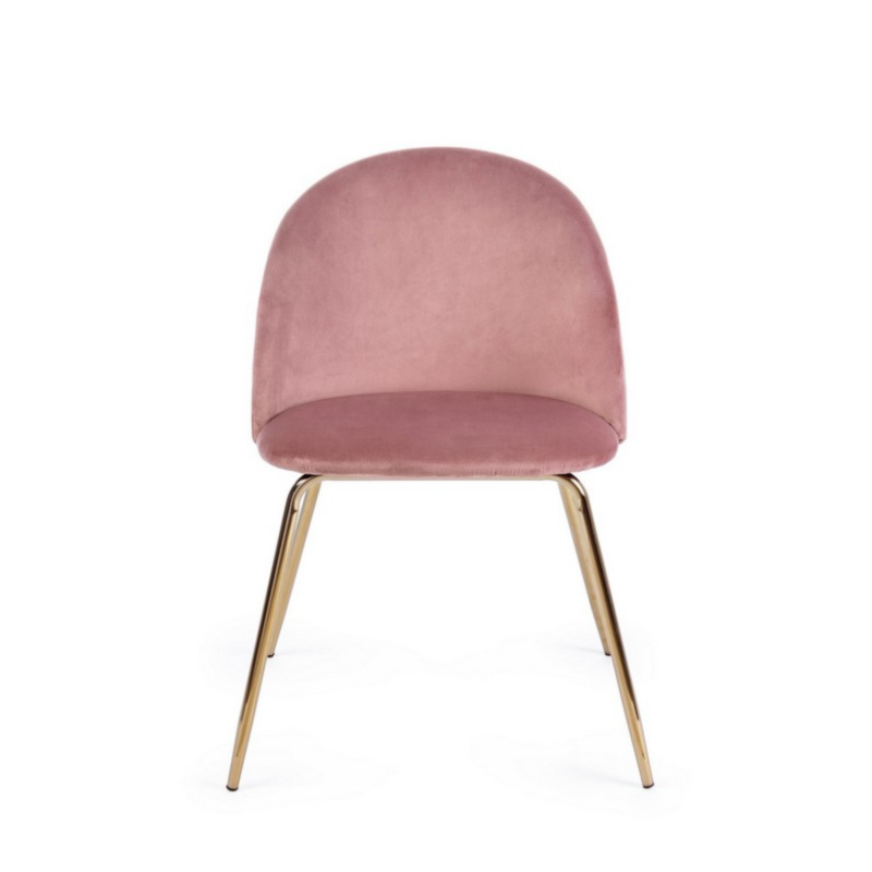 CHAISE TANYA VELOURS ROSE