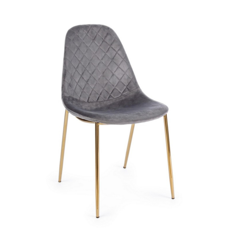 TERRY DARK GREY VELVET CHAIR