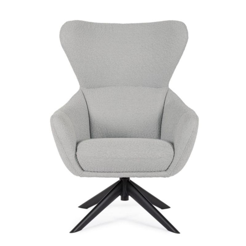 POLTRONA GIREVOLE HAILEY GRIGIO