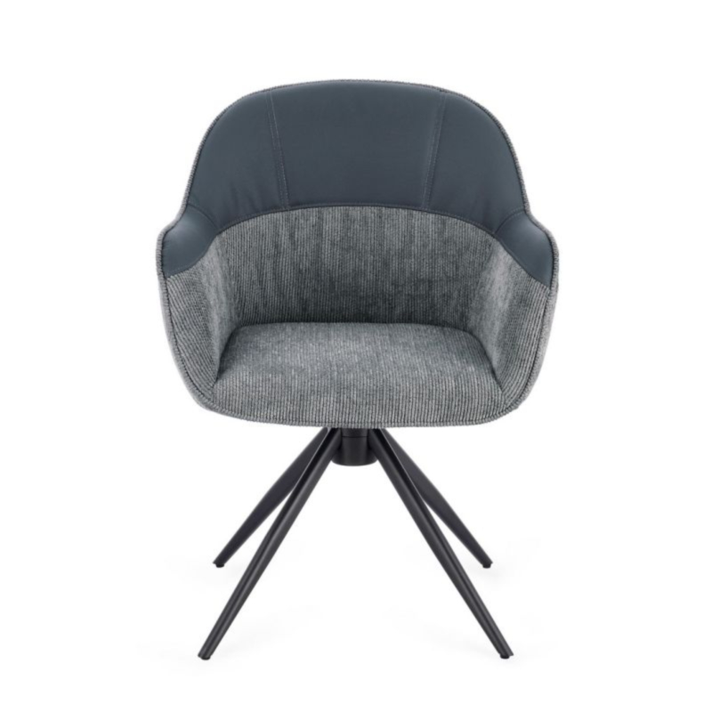 SILLA C-R GIRATORIA ISOTTA GRIS