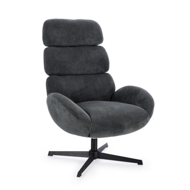 POLTRONA GIREVOLE VIOLANTE NERO