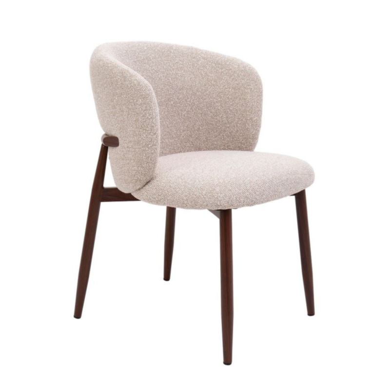 AMALIA WALNUT/BEIGE CHAIR