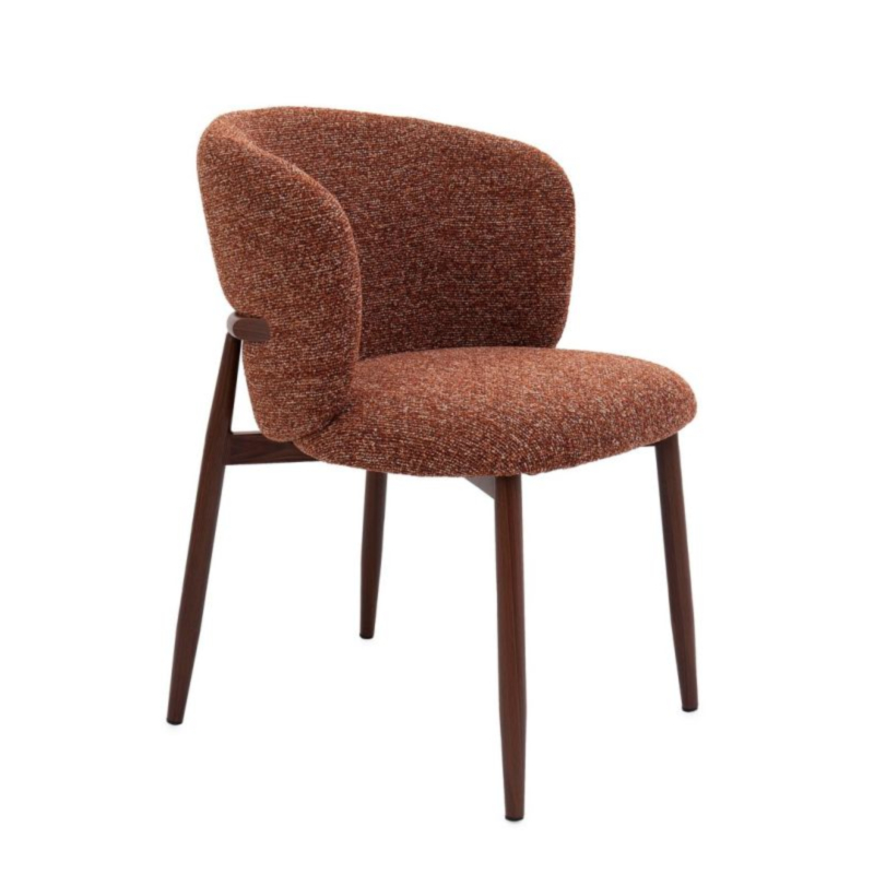 AMALIA WALNUT/TERRACOTTA CHAIR
