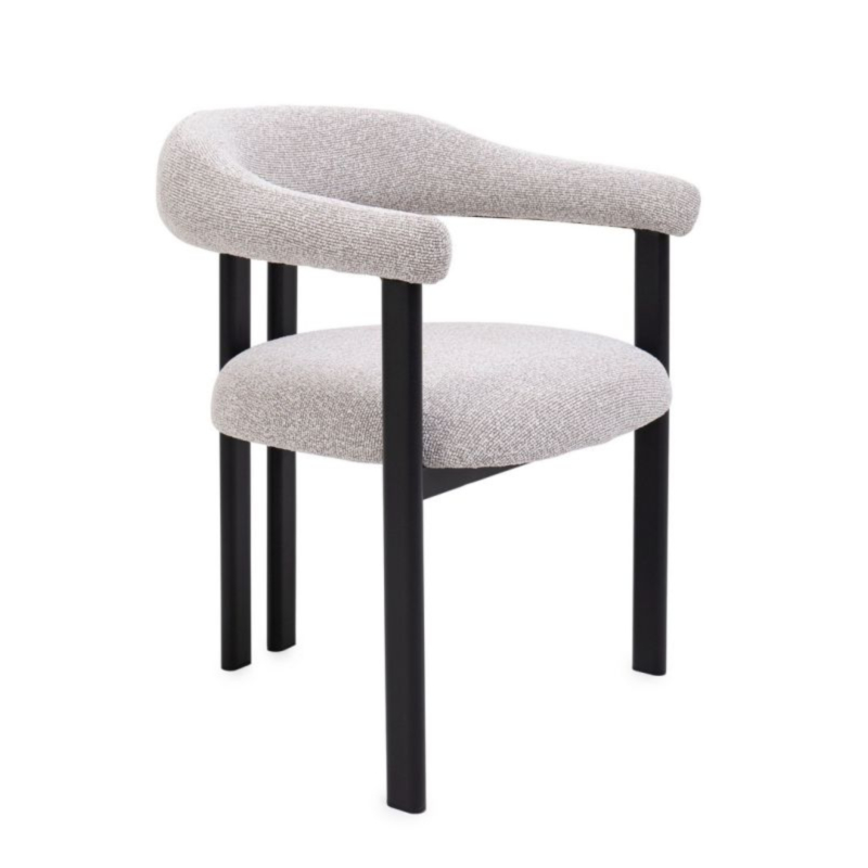 GIUDITTA BLACK/GREY CHAIR W-ARMREST
