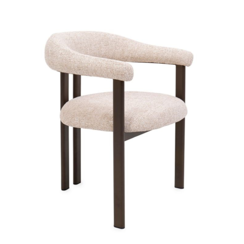 GIUDITTA BRONZE/SAND CHAIR W-ARMREST