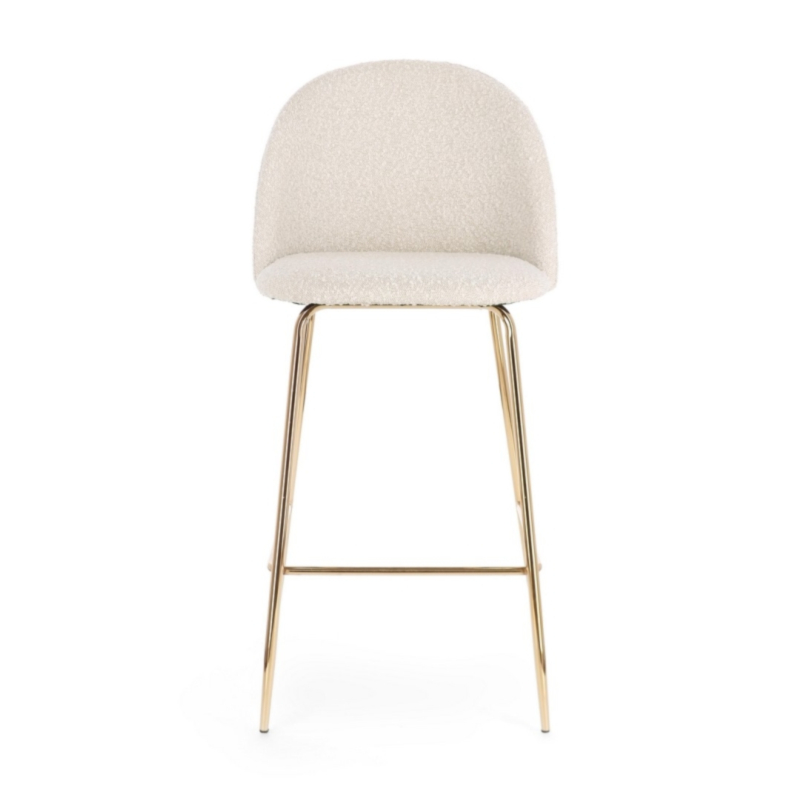 TABURETE BAR CARRY ORO/MARFIL