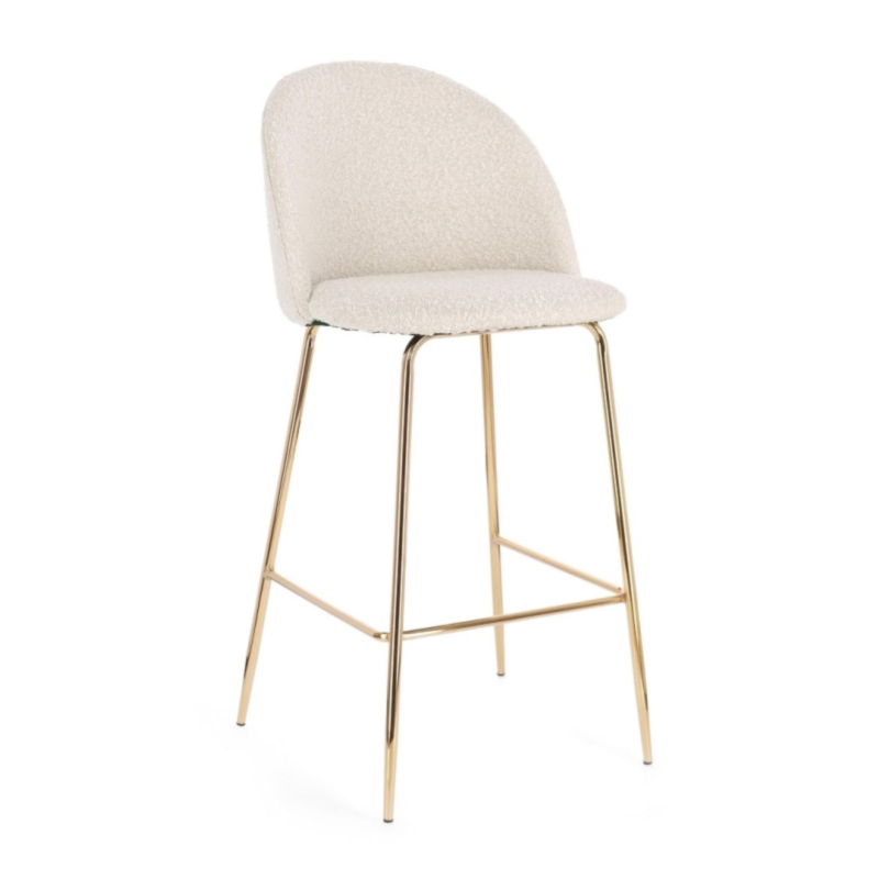 TABURETE BAR CARRY ORO/MARFIL