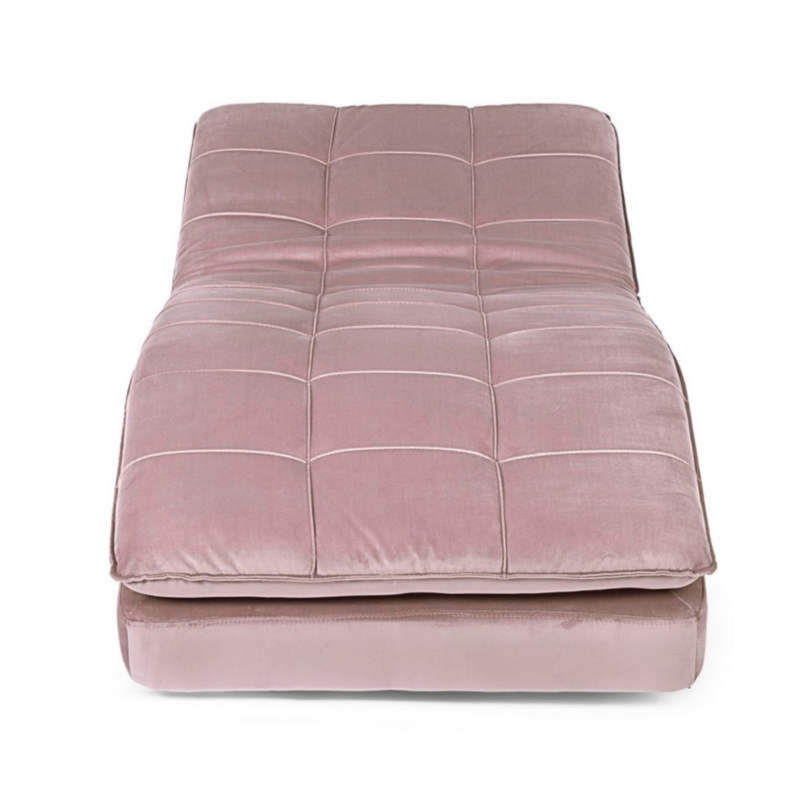 CHAISE LONGUE IN VELLUTO BLUSH - BEA