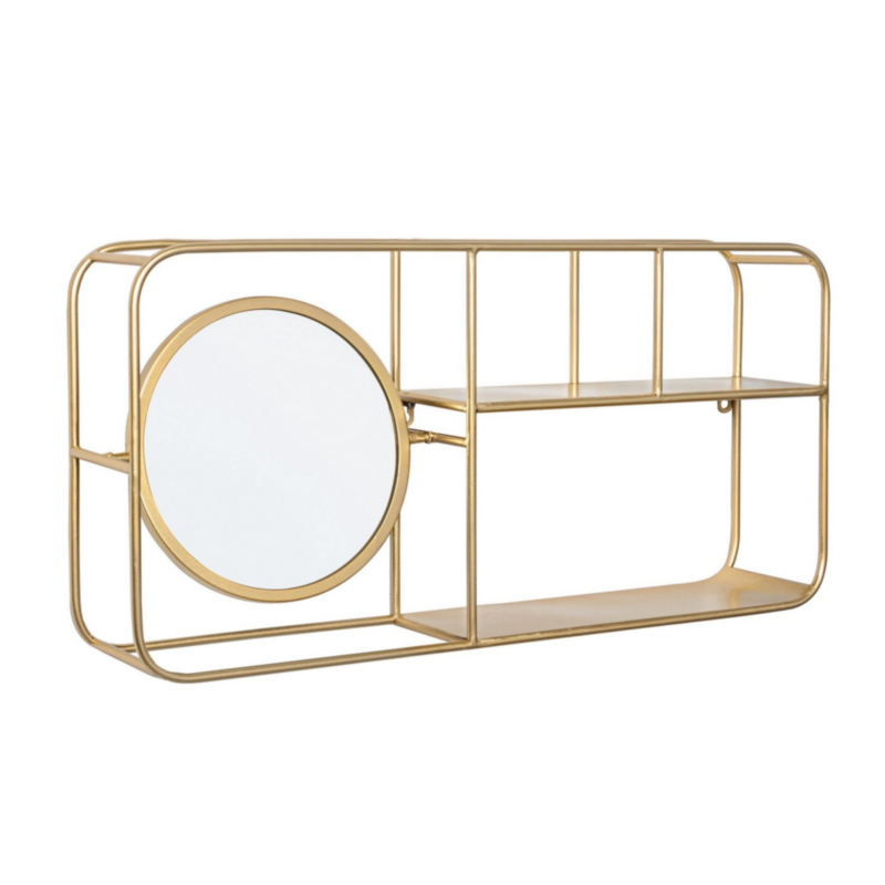 NUCLEOS GOLD SHELF WITH MIRROR