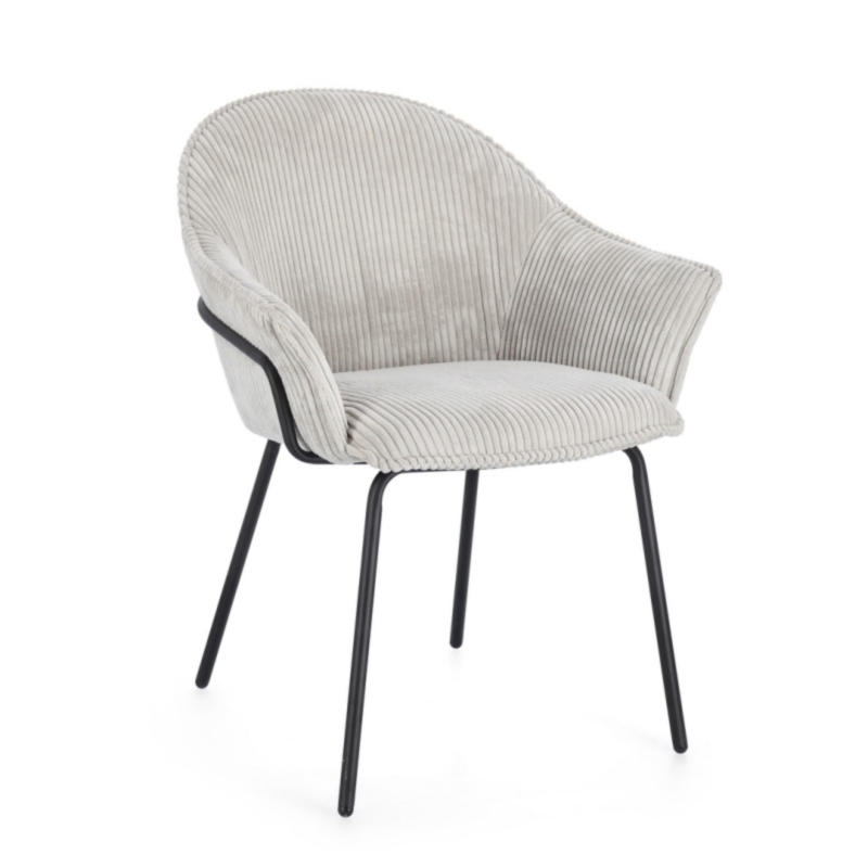 SEDIA C-BR CASSIDY NERO/GRIGIO CHIARO