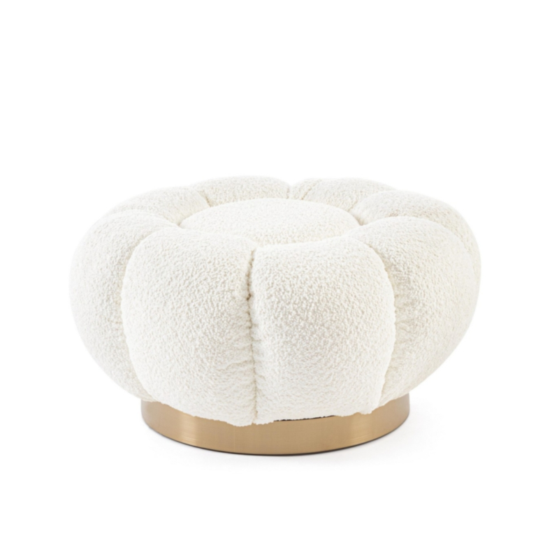 POUF FLOREL BLANCO