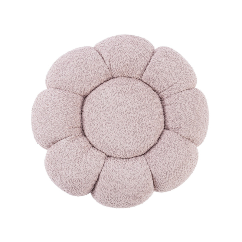 POUF EFFETTO BOUCLE' ROSA ANTICO - FLOREL