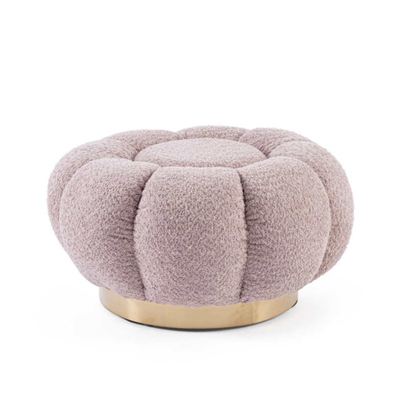 POUF FLOREL ROSA ANTIGUO