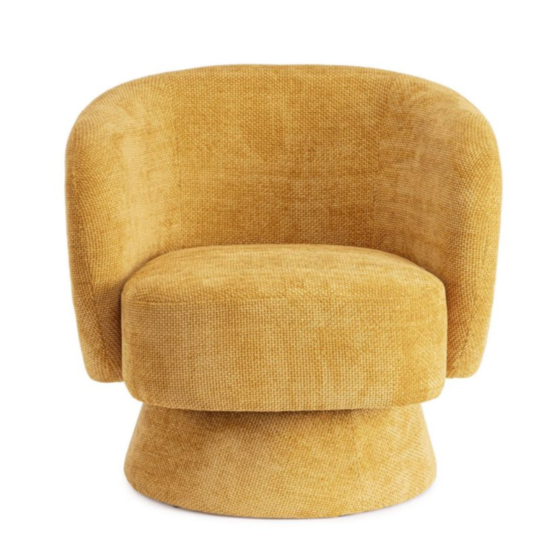 SILLÓN GIRATORIO JULIENNE MOSTAZA