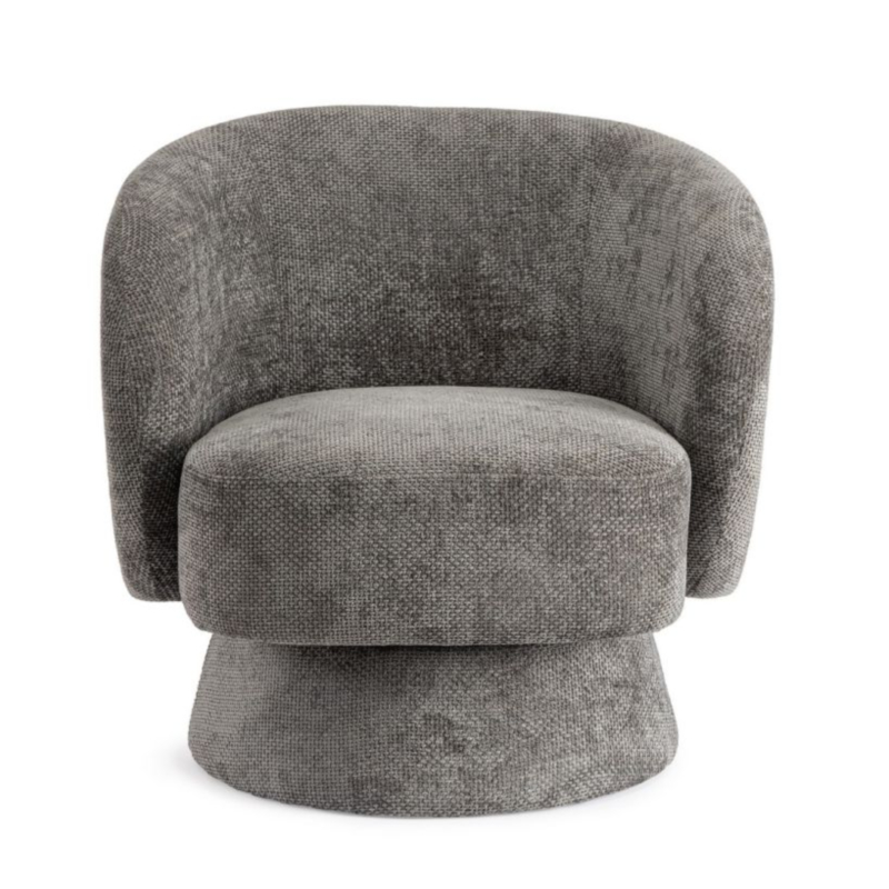 SILLÓN GIRATORIO JULIENNE GRIS OSCURO