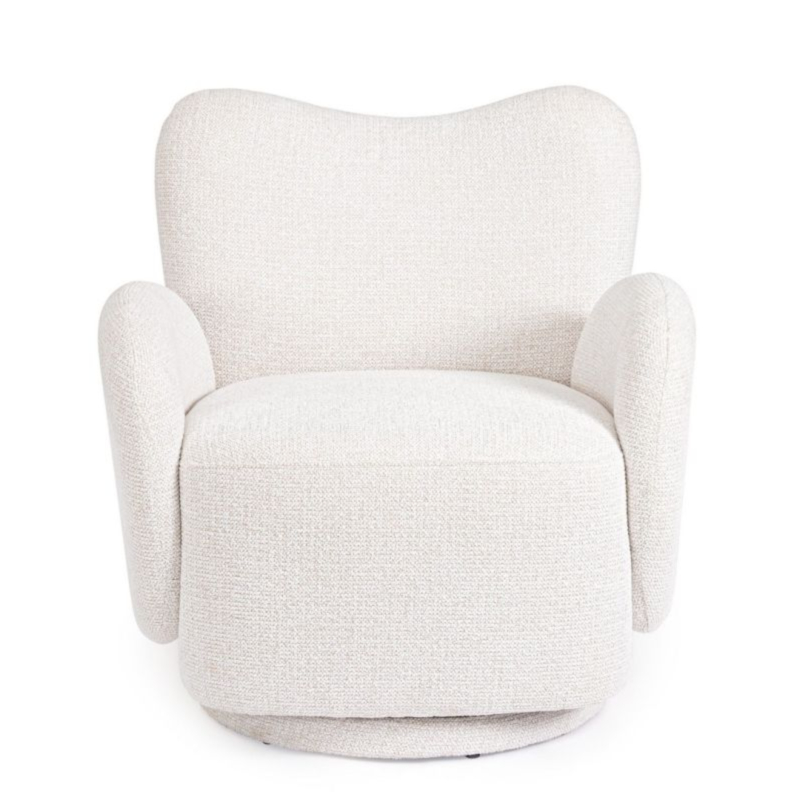 POLTRONA GIREVOLE HARPER BIANCO