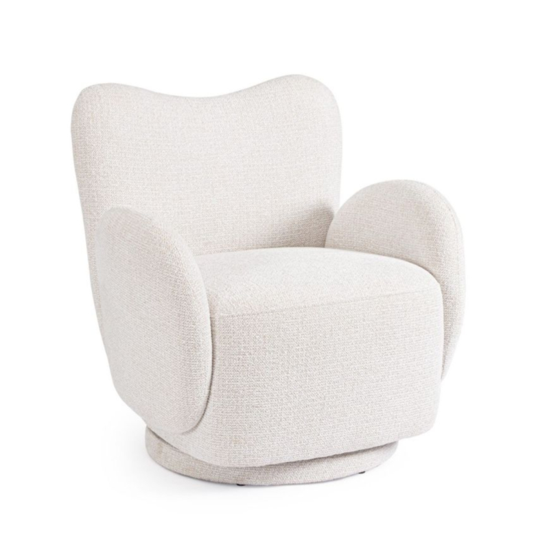 POLTRONA GIREVOLE HARPER BIANCO