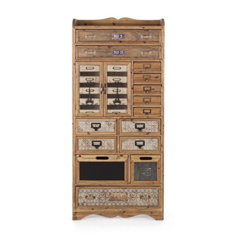 CASSETTIERA IN LEGNO 14 CASSETTI - SIXTEM