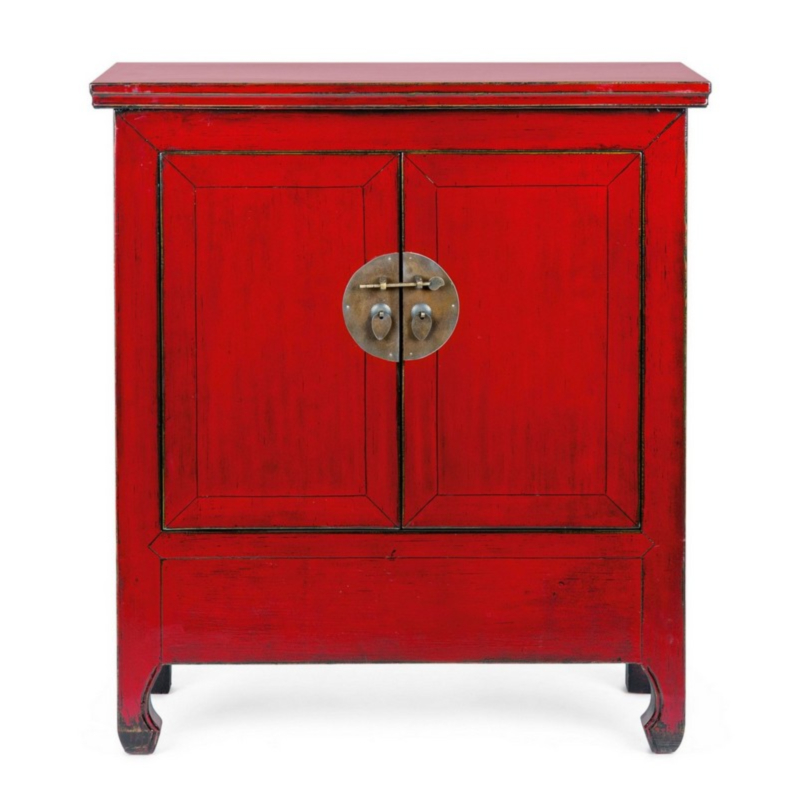 CREDENZA IN LEGNO ROSSO - JINAN