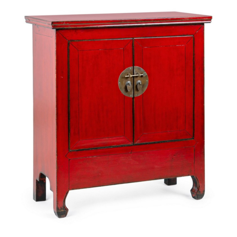 CREDENZA IN LEGNO ROSSO - JINAN