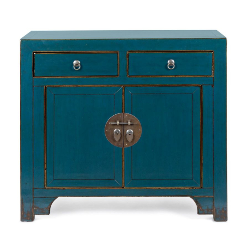 CREDENZA IN LEGNO BLU- JINAN