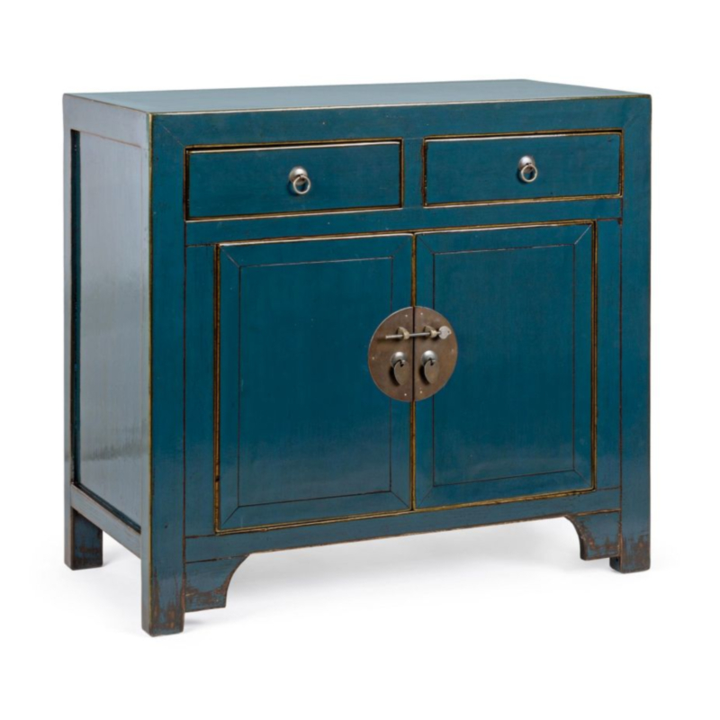 CREDENZA IN LEGNO BLU- JINAN