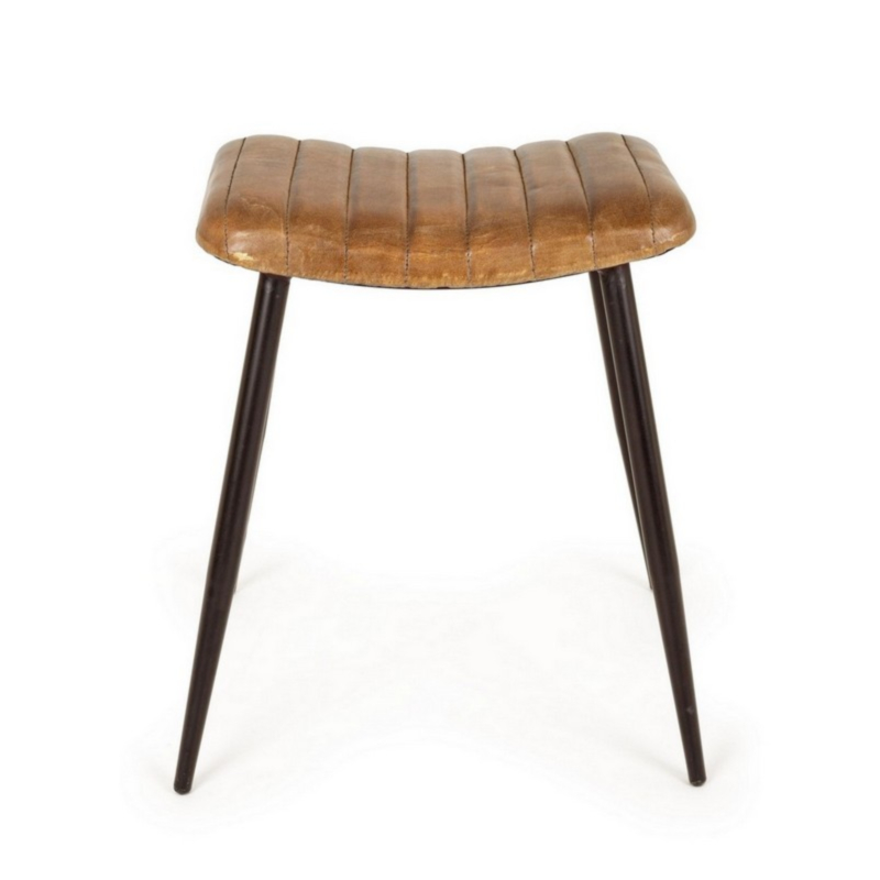 SGABELLO IN PELLE H56 - NADIRA
