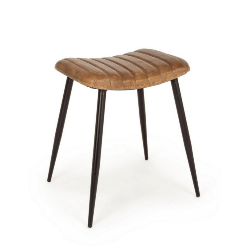 SGABELLO IN PELLE H56 - NADIRA