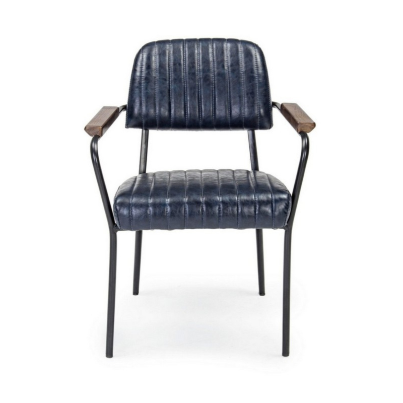 NELLY VINTAGE BLUE CHAIR W-ARM