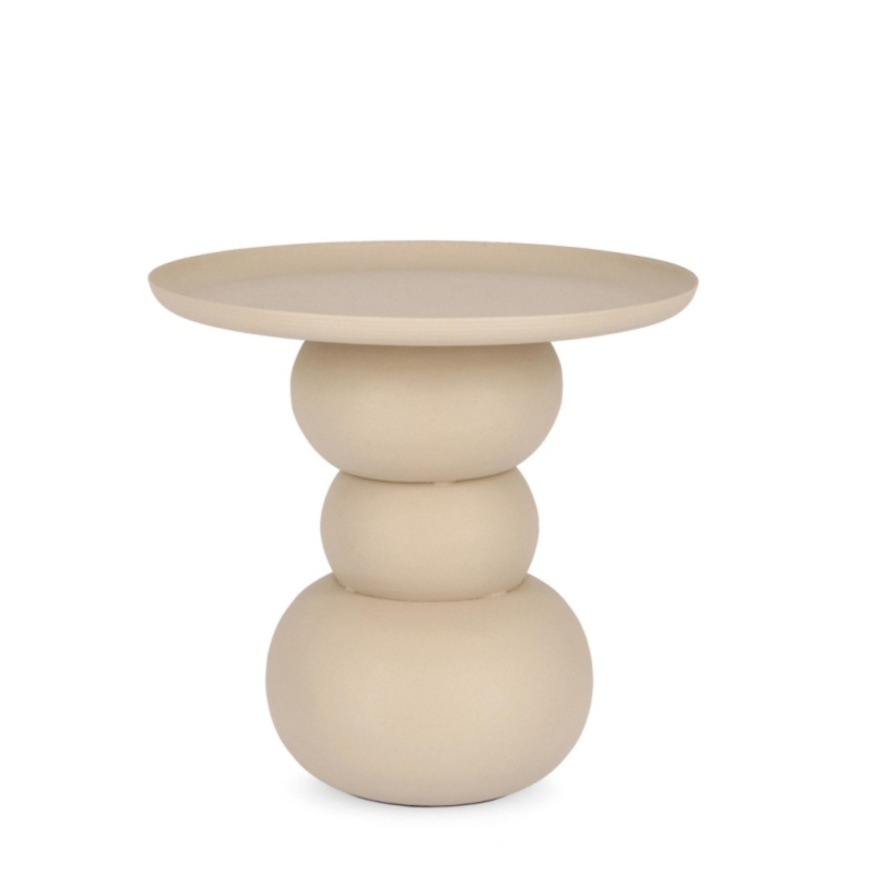 TAVOLINO IN ACCIAIO BEIGE - ALPA