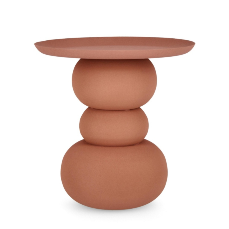 TAVOLINO IN ACCIAIO TERRACOTTA - ALPA