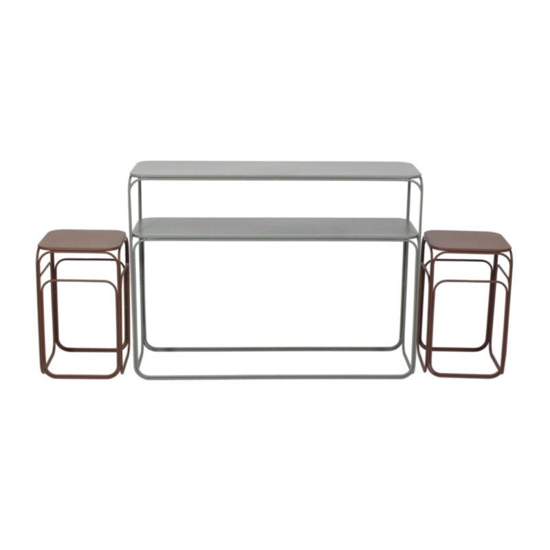 CLARITY SET CONSLE +2 COFFEE TABLES G-M