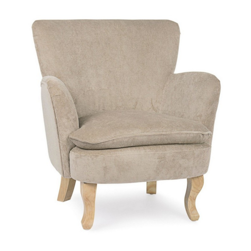 CHENILLE TAUPE ARMCHAIR